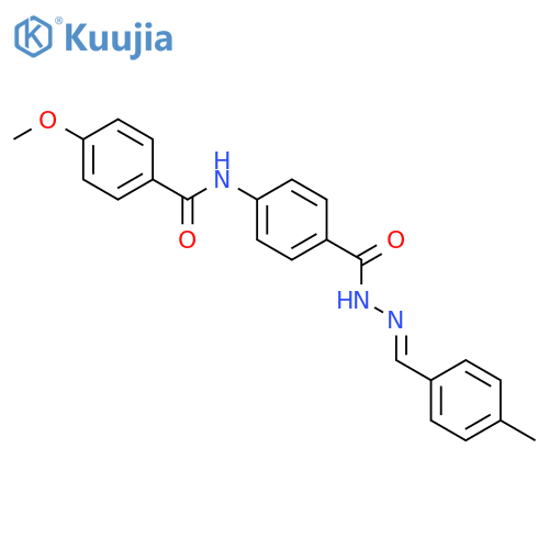 Benzoic acid,4-[(4-methoxybenzoyl)amino]-, 2-[(4-methylphenyl)methylene]hydrazide structure