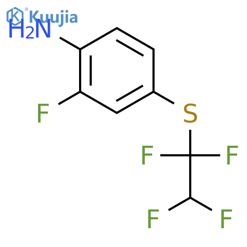 Benzenamine, 2-fluoro-4-[(1,1,2,2-tetrafluoroethyl)thio]- structure