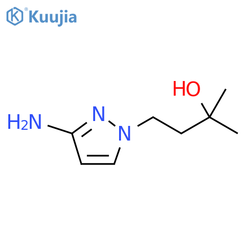 4-(3-amino-1H-pyrazol-1-yl)-2-methylbutan-2-ol structure