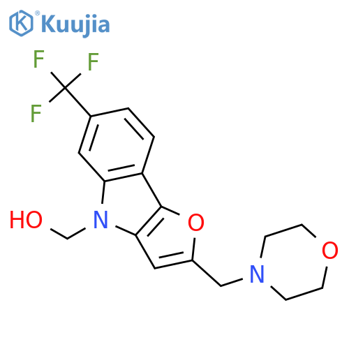 4H-Furo[3,2-b]indole-4-methanol, 2-(4-morpholinylmethyl)-6-(trifluoromethyl)- structure