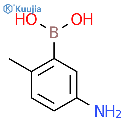 (5-Amino-2-methylphenyl)boronic acid structure