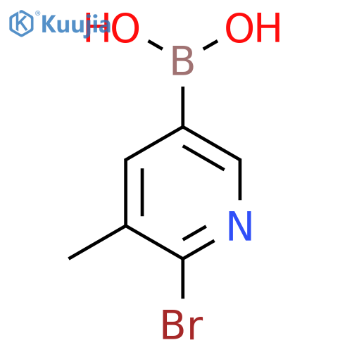 6-bromo-5-methylpyridine-3-boronic acid structure
