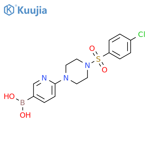 (6-(4-((4-Chlorophenyl)sulfonyl)piperazin-1-yl)pyridin-3-yl)boronic acid structure