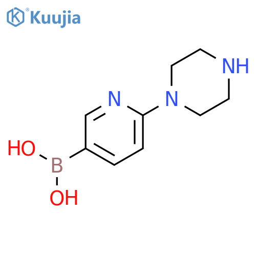 (6-(Piperazin-1-yl)pyridin-3-yl)boronic acid structure