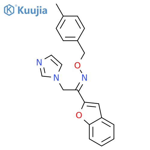 Ethanone, 1-(2-benzofuranyl)-2-(1H-imidazol-1-yl)-, O-[(4-methylphenyl)methyl]oxime structure