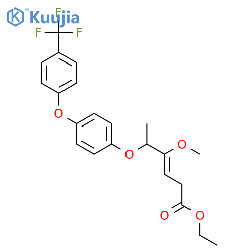3-Hexenoic acid, 4-methoxy-5-[4-[4-(trifluoromethyl)phenoxy]phenoxy]-, ethyl ester structure