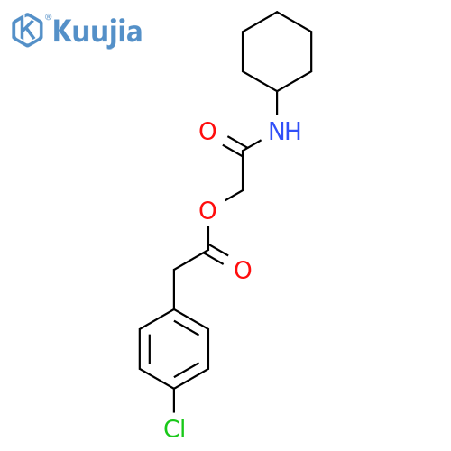 (cyclohexylcarbamoyl)methyl 2-(4-chlorophenyl)acetate structure