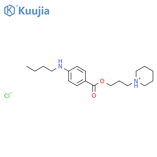 Benzoic acid,4-(butylamino)-, 3-(1-piperidinyl)propyl ester, hydrochloride (1:1) structure