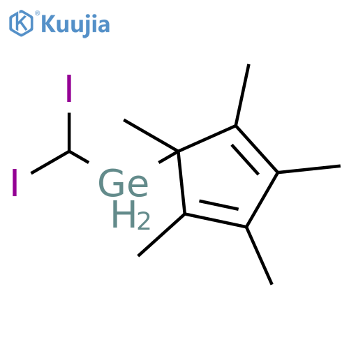 Germane, diiodomethyl(1,2,3,4,5-pentamethyl-2,4-cyclopentadien-1-yl)- structure