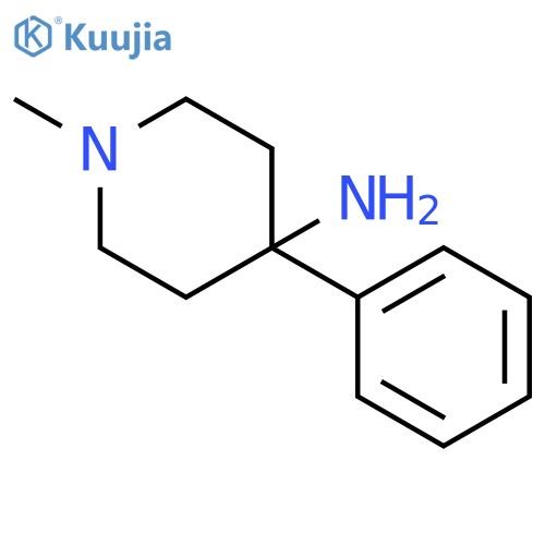 1-Methyl-4-phenyl-4-piperidinamine structure