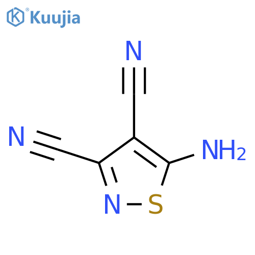 3,4-Isothiazoledicarbonitrile,5-amino-(9CI) structure