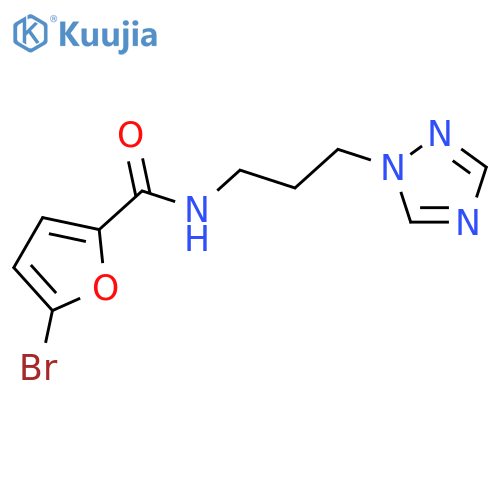 2-Furancarboxamide, 5-bromo-N-[3-(1H-1,2,4-triazol-1-yl)propyl]- structure