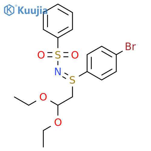 Sulfilimine, S-(4-bromophenyl)-S-(2,2-diethoxyethyl)-N-(phenylsulfonyl)- structure