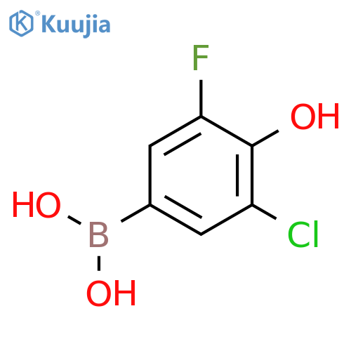 3-Chloro-5-fluoro-4-hydroxyphenylboronic Acid structure