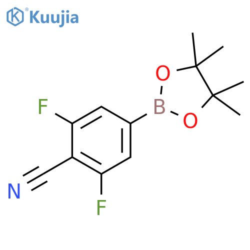 2,6-difluoro-4-(tetramethyl-1,3,2-dioxaborolan-2-yl)benzonitrile structure