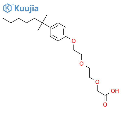 Acetic acid,2-[2-[2-[4-(1,1-dimethylhexyl)phenoxy]ethoxy]ethoxy]- structure