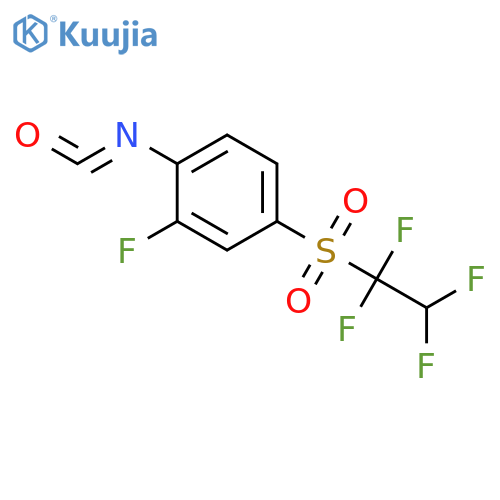 Benzene, 2-fluoro-1-isocyanato-4-[(1,1,2,2-tetrafluoroethyl)sulfonyl]- structure
