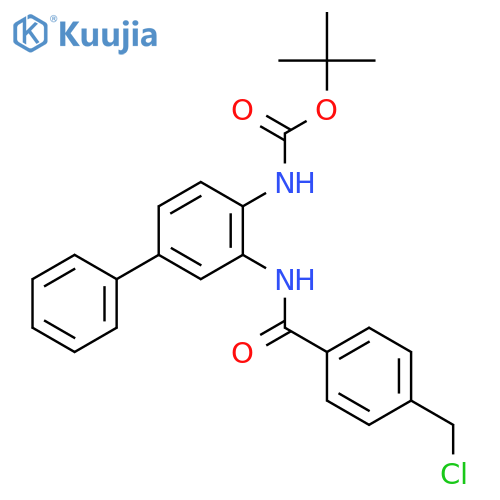 N-3-4-(Chloromethyl)benzoylamino1,1'-biphenyl-4-ylcarbamic Acid tert-Butyl Ester structure
