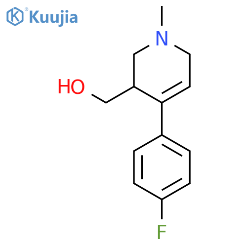 3-Pyridinemethanol, 4-(4-fluorophenyl)-1,2,3,6-tetrahydro-1-methyl-, (-)- structure