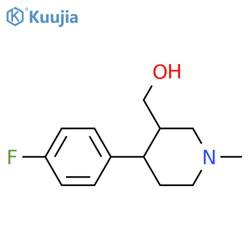 3-Piperidinemethanol, 4-(4-fluorophenyl)-1-methyl-, (3R,4R)- structure