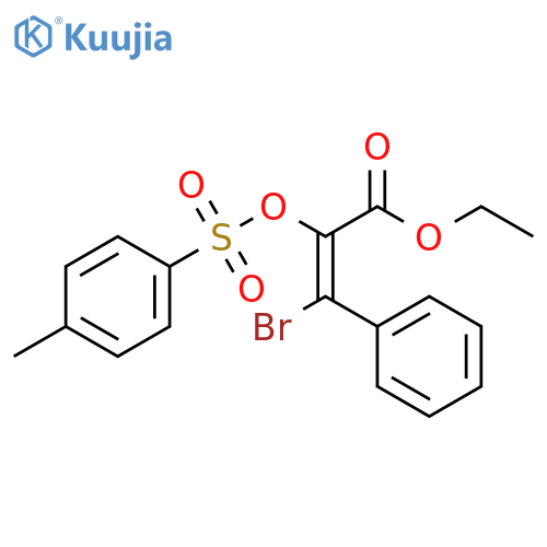 2-Propenoic acid, 3-bromo-2-[[(4-methylphenyl)sulfonyl]oxy]-3-phenyl-, ethyl ester, (2Z)- structure