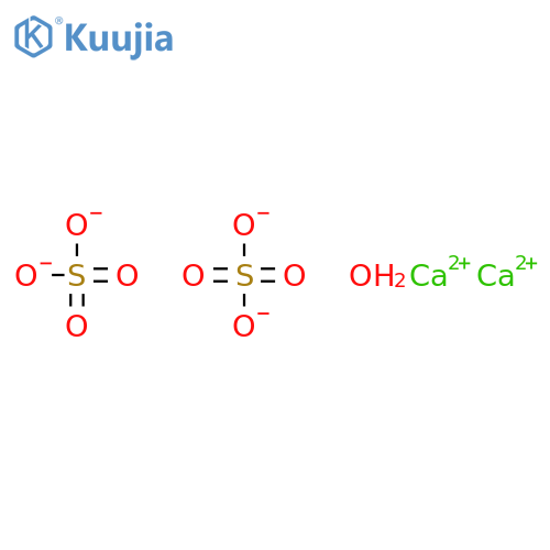 Calcium sulfate hemihydrate structure