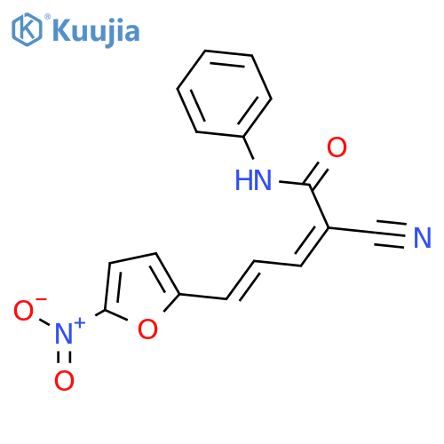 2,4-Pentadienamide, 2-cyano-5-(5-nitro-2-furanyl)-N-phenyl- structure