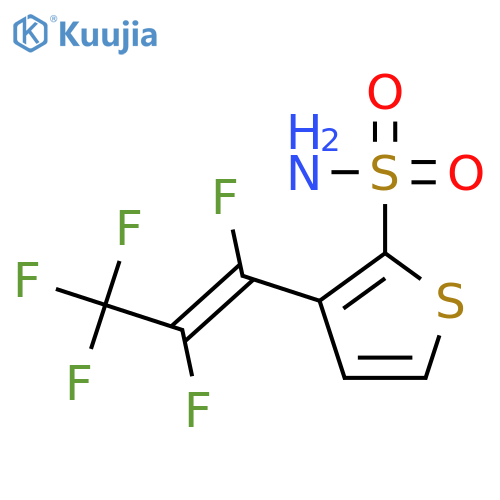 2-Thiophenesulfonamide, 3-(1,2,3,3,3-pentafluoro-1-propenyl)- structure