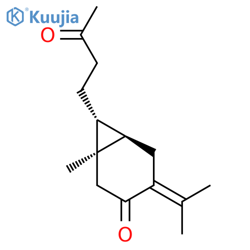 Bicyclo[4.1.0]heptan-3-one,1-methyl-4-(1-methylethylidene)-7-(3-oxobutyl)-, (1S,6R,7R)- structure