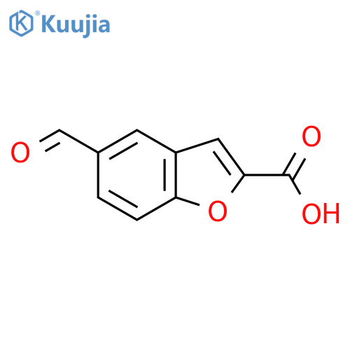 5-Formyl-1-benzofuran-2-carboxylic acid structure