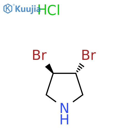(3R,4R)-3,4-Dibromopyrrolidine;hydrochloride structure