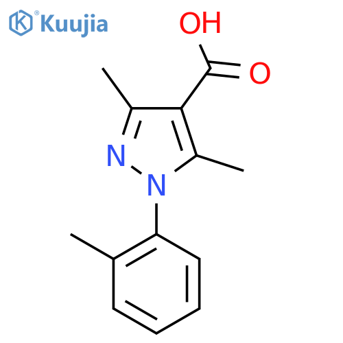 3,5-dimethyl-1-(2-methylphenyl)-1H-pyrazole-4-carboxylic acid structure