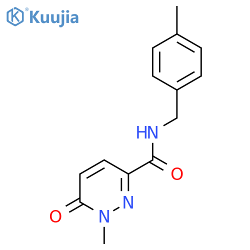 1-methyl-N-[(4-methylphenyl)methyl]-6-oxo-1,6-dihydropyridazine-3-carboxamide structure