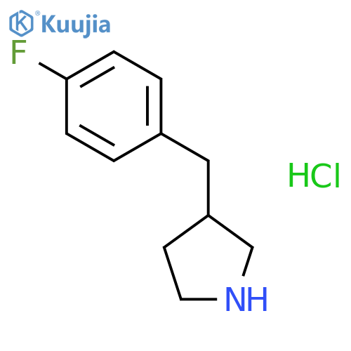 3-[(4-fluorophenyl)methyl]pyrrolidine hydrochloride structure