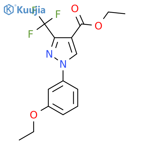 Ethyl 1-(3-ethoxyphenyl)-3-(trifluoromethyl)-1H-pyrazole-4-carboxylate structure