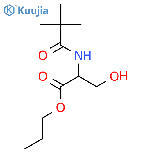 L-Serine, N-(2,2-dimethyl-1-oxopropyl)-, propyl ester structure