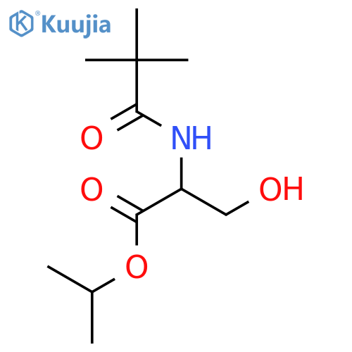 Serine, N-(2,2-dimethyl-1-oxopropyl)-, 1-methylethyl ester structure