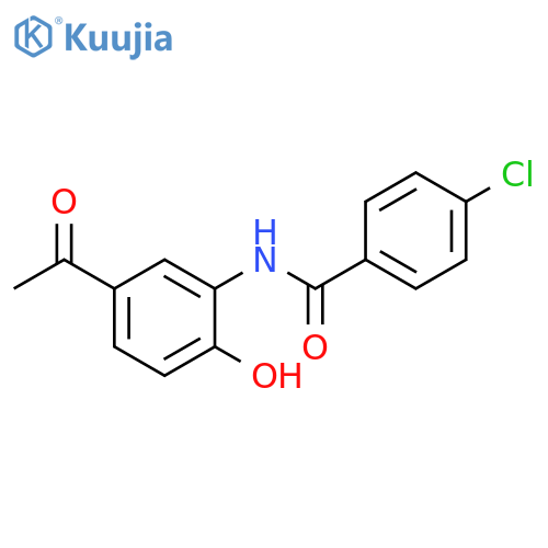 Benzamide, N-(5-acetyl-2-hydroxyphenyl)-4-chloro- structure