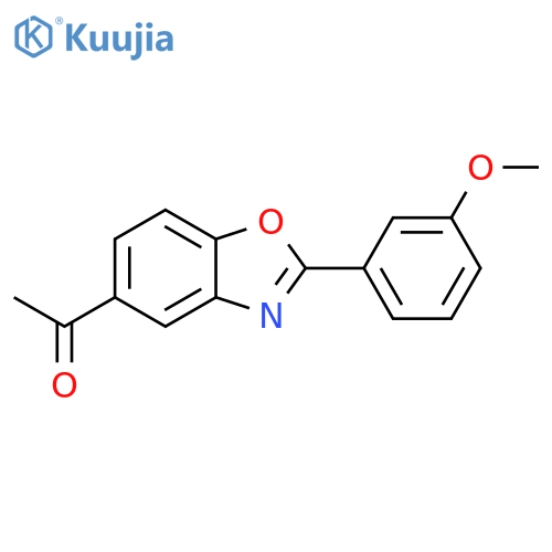 Ethanone, 1-[2-(3-methoxyphenyl)-5-benzoxazolyl]- structure