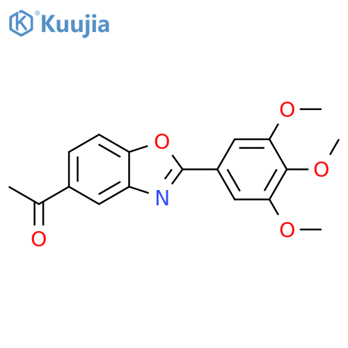 Ethanone, 1-[2-(3,4,5-trimethoxyphenyl)-5-benzoxazolyl]- structure