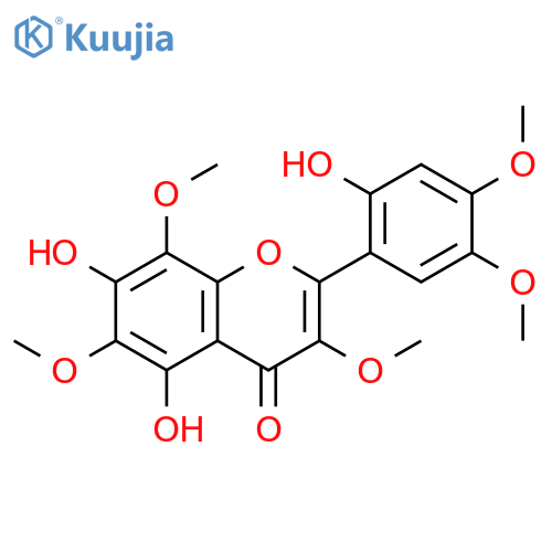 4H-1-Benzopyran-4-one,5,7-dihydroxy-2-(2-hydroxy-4,5-dimethoxyphenyl)-3,6,8-trimethoxy- structure