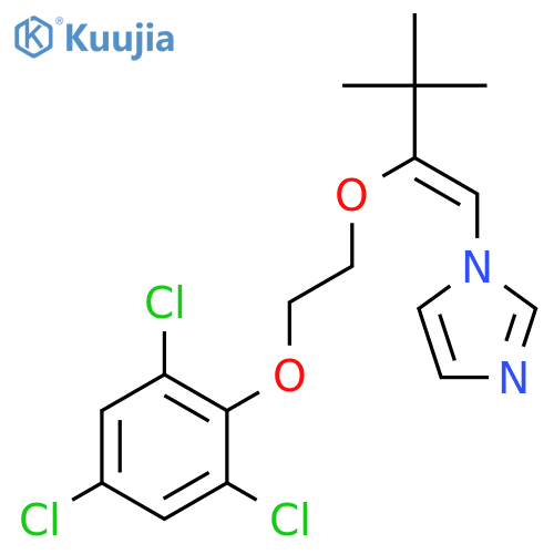 1H-Imidazole, 1-[3,3-dimethyl-2-[2-(2,4,6-trichlorophenoxy)ethoxy]-1-butenyl]- structure
