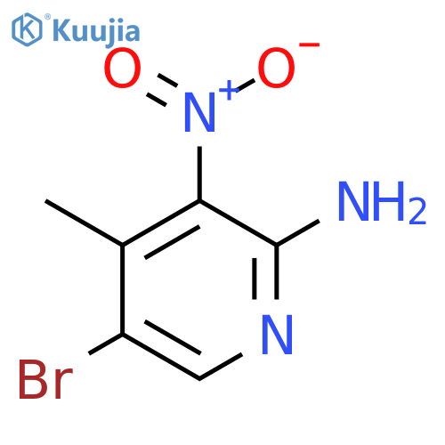 5-bromo-4-methyl-3-nitro-pyridin-2-amine structure