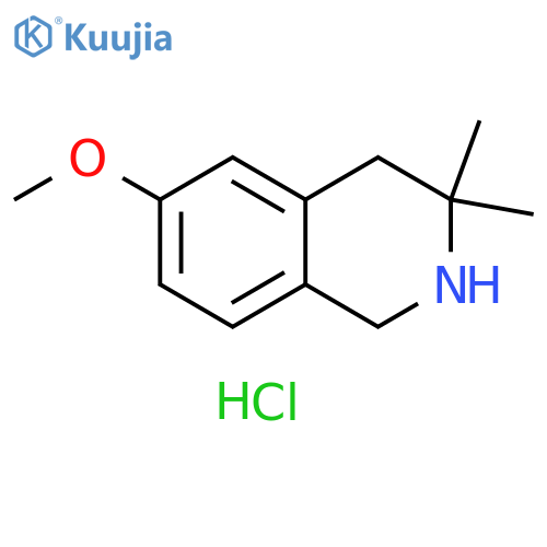 6-methoxy-3,3-dimethyl-1,2,3,4-tetrahydroisoquinoline hydrochloride structure