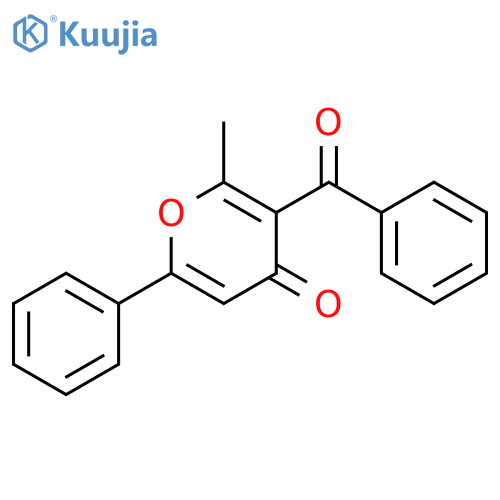4H-Pyran-4-one,3-benzoyl-2-methyl-6-phenyl- structure