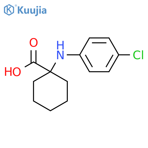 1-(4-Chlorophenyl)aminocyclohexanecarboxylic acid structure