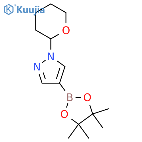 1-(Tetrahydro-2H-pyran-2-yl)-1H-pyrazole-4-boronic acid pinacol ester structure