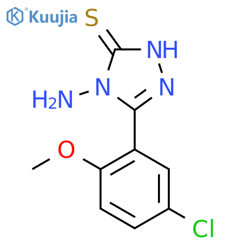 4-Amino-5-(5-chloro-2-methoxyphenyl)-4H-1,2,4-triazole-3-thiol structure