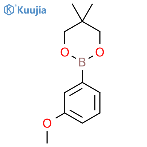 2-(3-Methoxyphenyl)-5,5-dimethyl-1,3,2-dioxaborinane structure