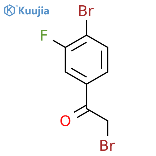 2-bromo-1-(4-bromo-3-fluoro-phenyl)ethanone structure